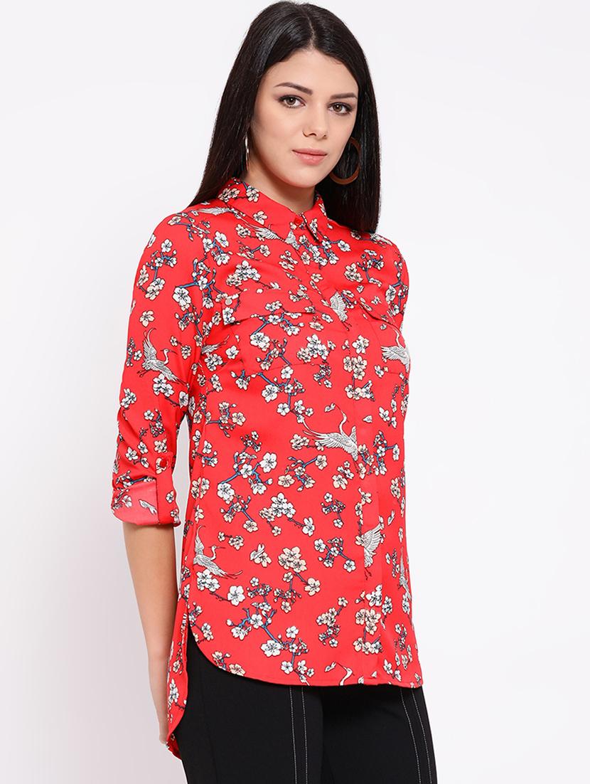 roll up sleeved floral shirt - 16612014 - Zoom Image - 2