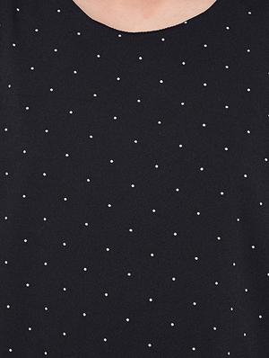 round neck polka dots top - 16612029 - Standard Image - 5