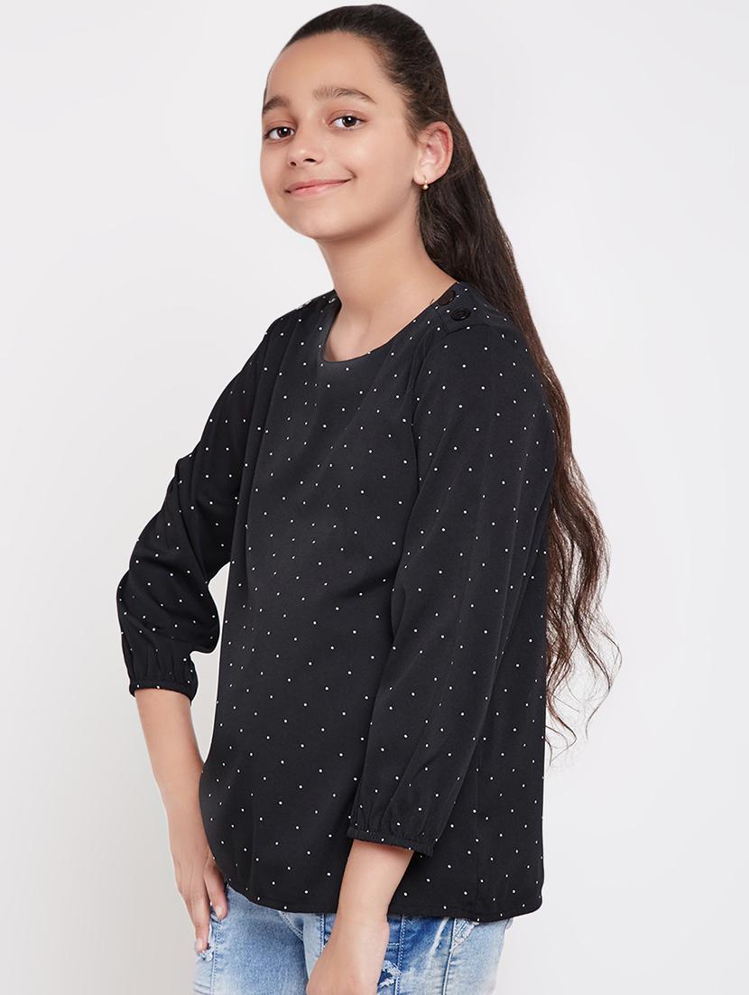 round neck polka dots top - 16612029 - Zoom Image - 2