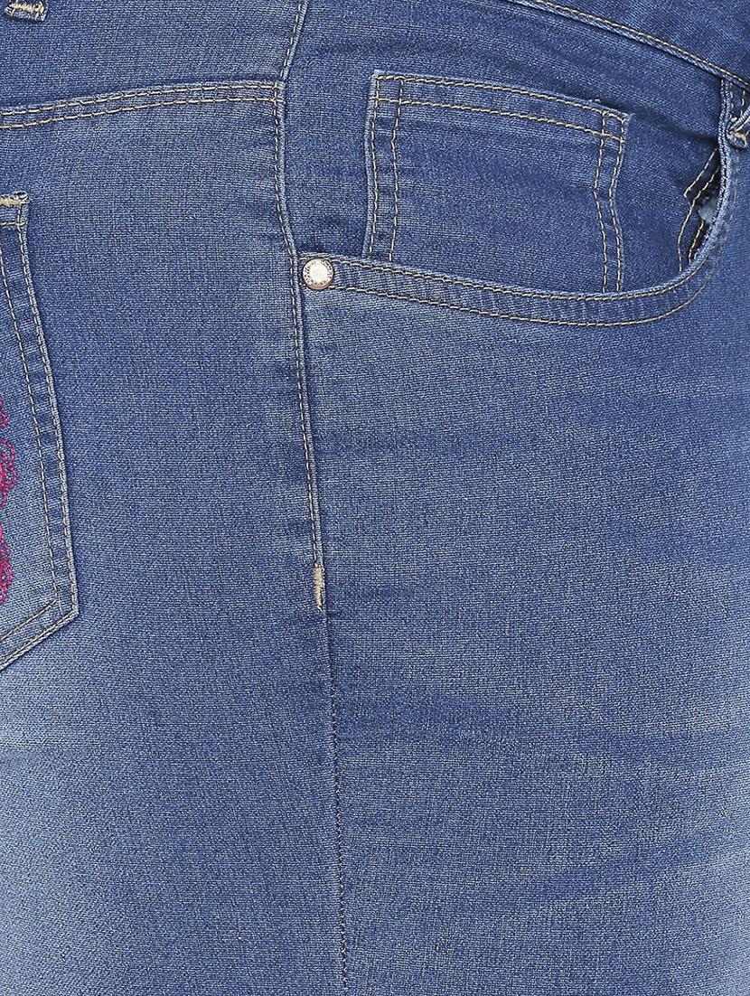 mid rise embroidered pocket plus jean - 16612100 - Zoom Image - 5