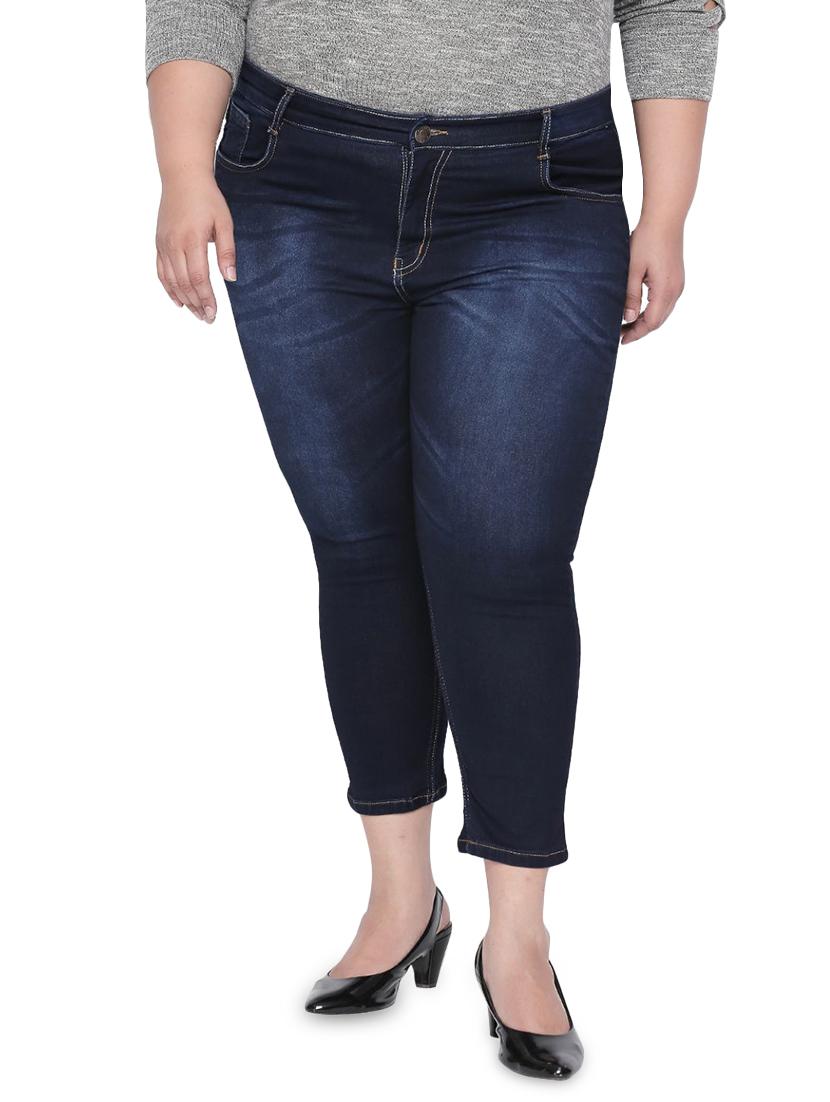 mid rise stone wash plus jean - 16612107 - Zoom Image - 1