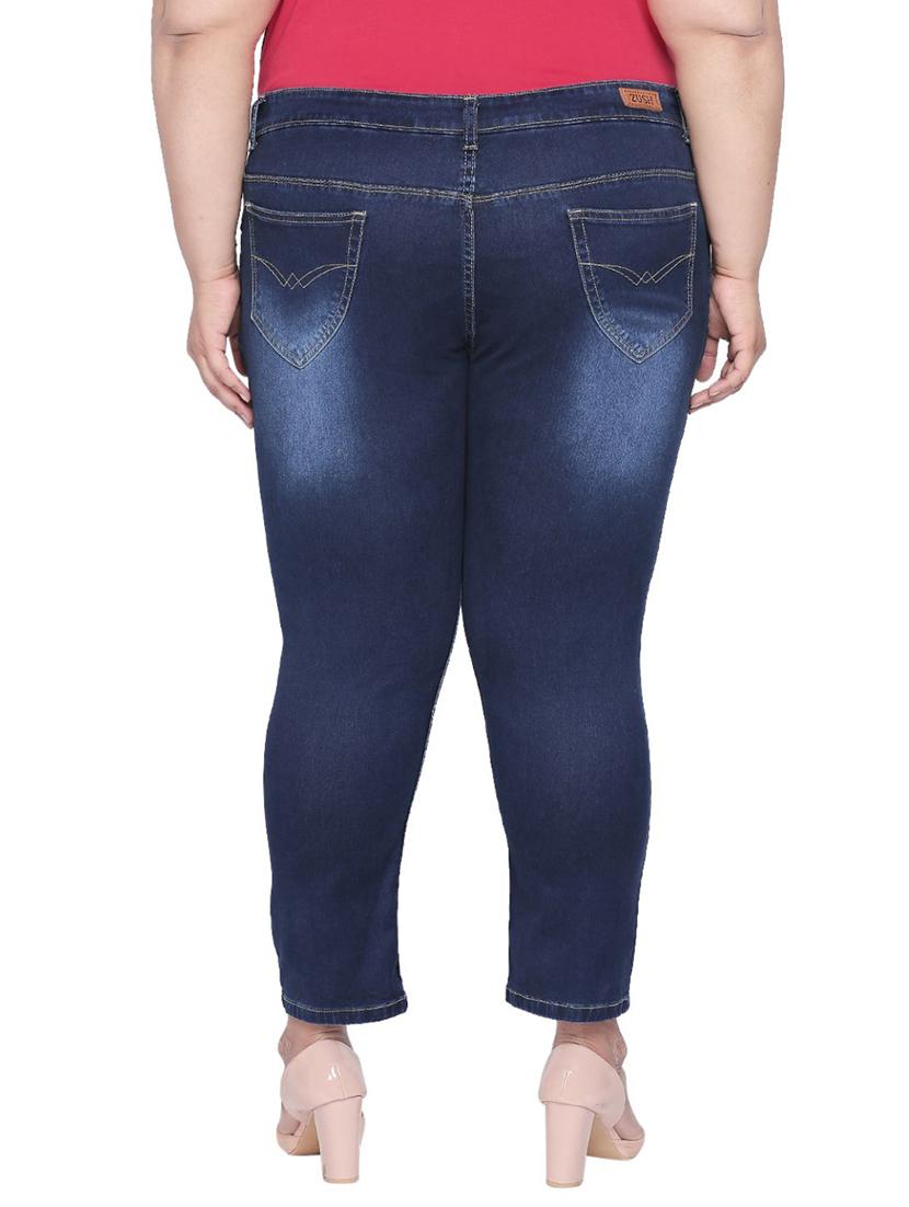 mid rise stone wash plus jean - 16612110 - Zoom Image - 3