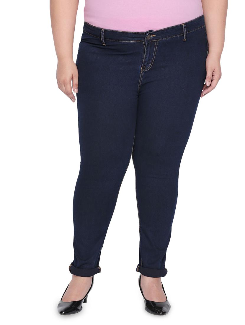 mid rise embroidered plus jean - 16612111 - Zoom Image - 1