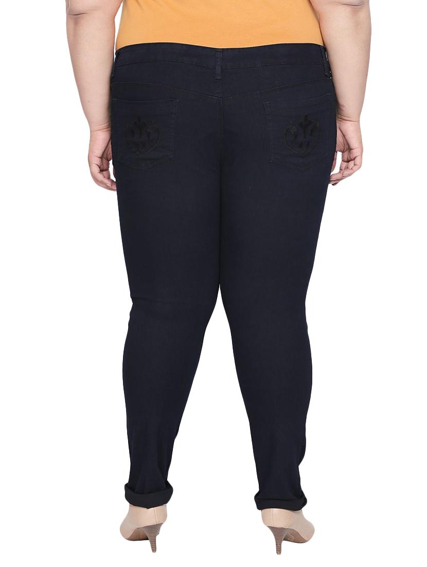mid rise embroidered plus jean - 16612112 - Zoom Image - 3