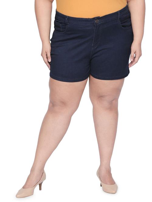mid rise embroidered plus short - 16612117 - Standard Image - 1