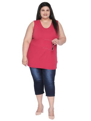 mid rise embroidered plus capri - 16612126 - Standard Image - 4