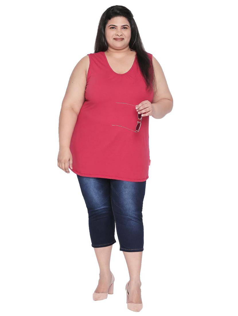 mid rise embroidered plus capri - 16612126 - Zoom Image - 4