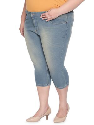 mid rise stone wash plus capri - 16612127 - Standard Image - 2