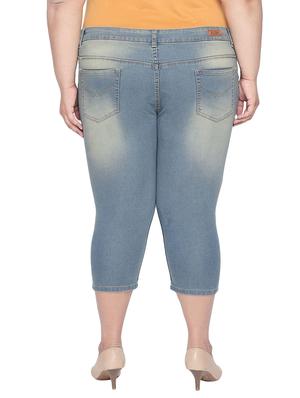 mid rise stone wash plus capri - 16612127 - Standard Image - 3