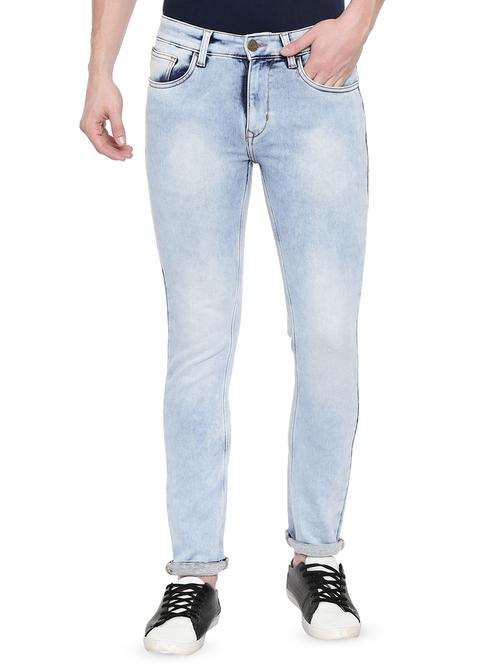 blue light washed jeans - 16612208 - Standard Image - 1