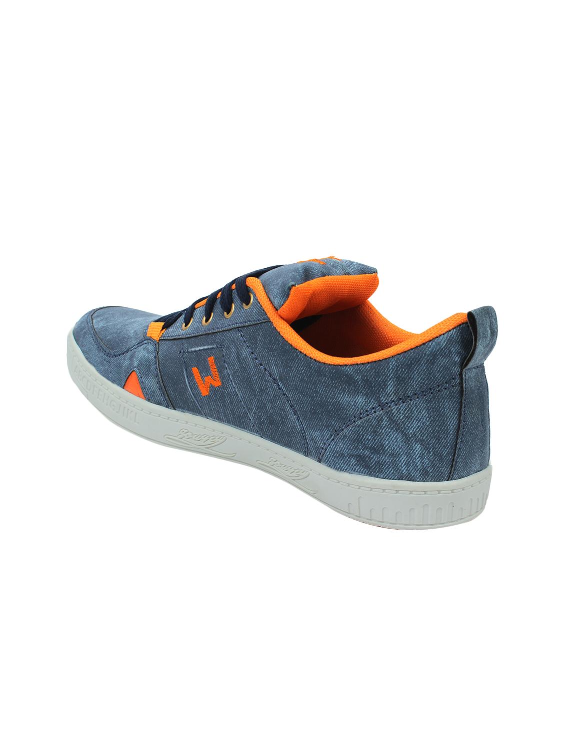 blue leatherette lace up sneakers - 16612248 - Zoom Image - 2