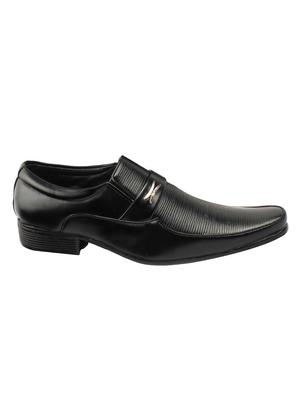 black leather slip ons - 16612254 - Standard Image - 2