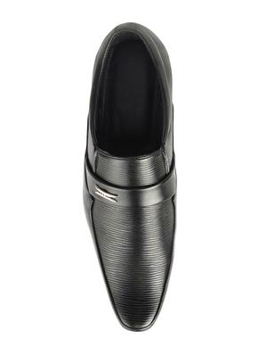 black leather slip ons - 16612254 - Standard Image - 4