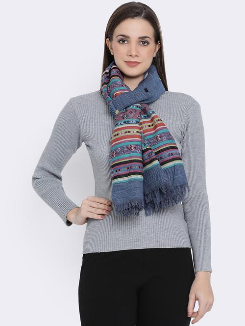 printed woolen stole - 16612267 - Standard Image - 1