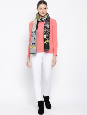 printed wool stole - 16612270 - Standard Image - 2