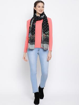 floral printed stole - 16612274 - Standard Image - 2