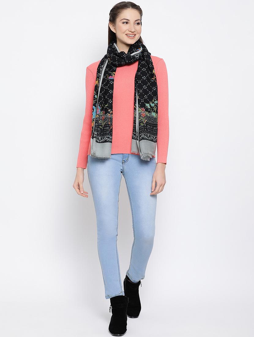 floral printed stole - 16612274 - Zoom Image - 2