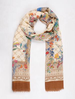 floral printed stole - 16612287 - Standard Image - 3