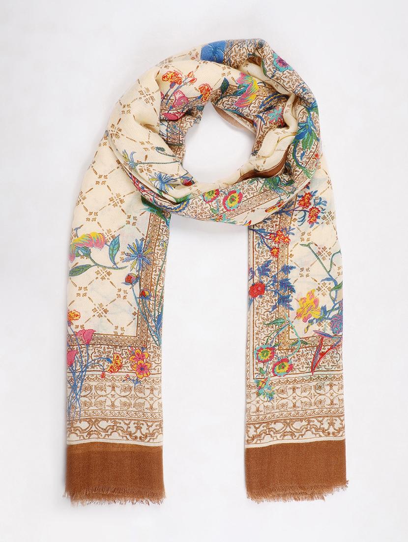 floral printed stole - 16612287 - Zoom Image - 3