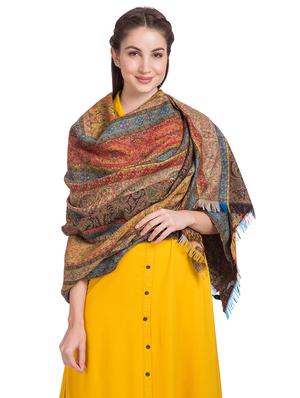 printed woolen shawl - 16612292 - Standard Image - 2