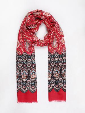 frayed hem paisley stole - 16612354 - Standard Image - 3