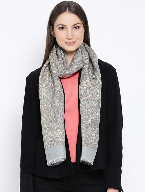 frayed hem abstract stole - 16612357 - Standard Image - 1