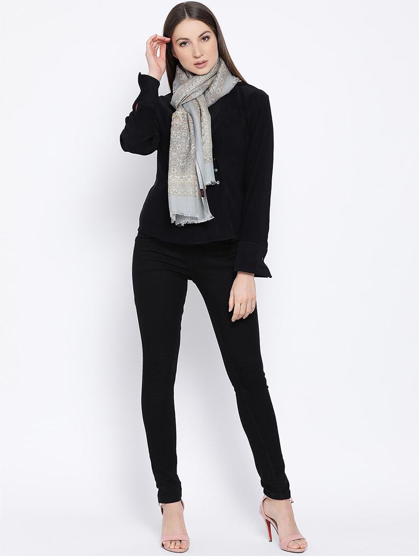 frayed hem abstract stole - 16612357 - Zoom Image - 2
