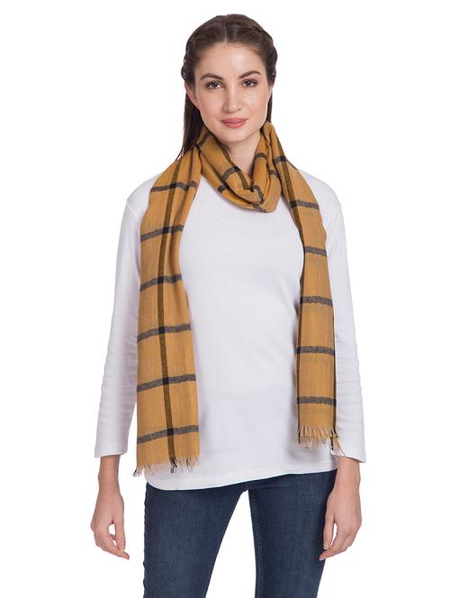 frayed hem checkered stole - 16612361 - Standard Image - 1