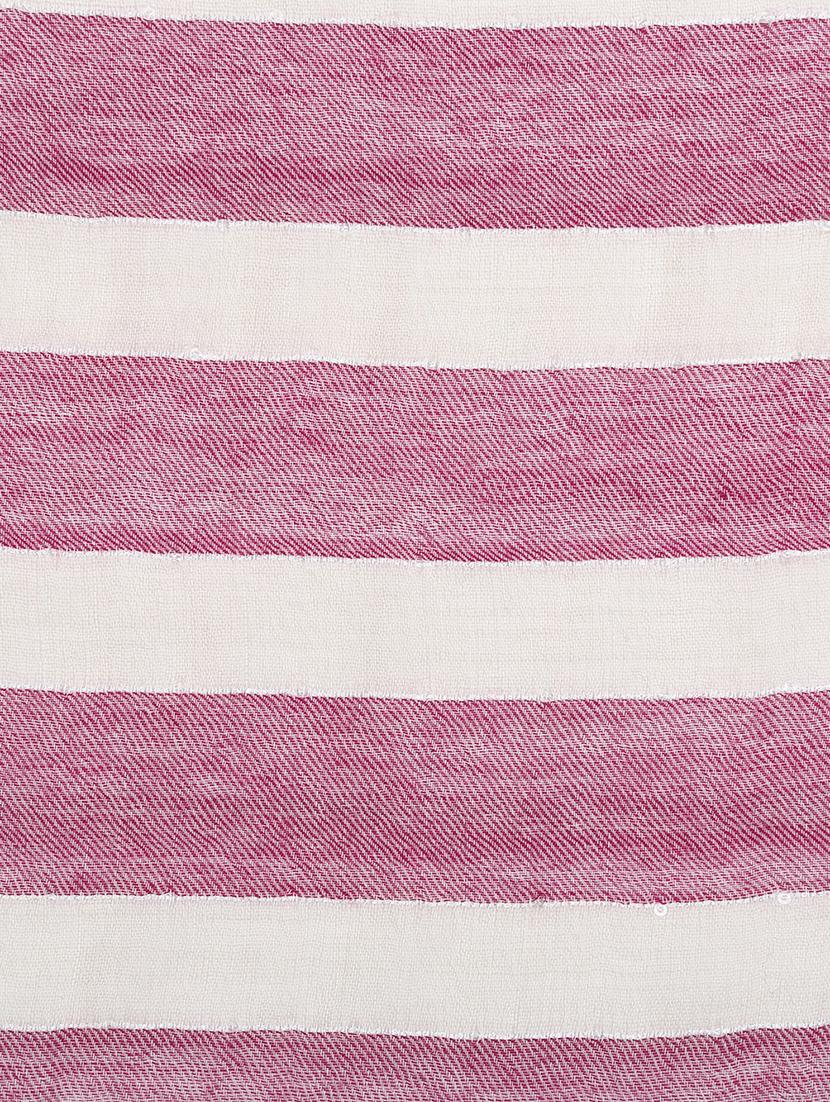 frayed hem striped stole - 16612363 - Zoom Image - 5