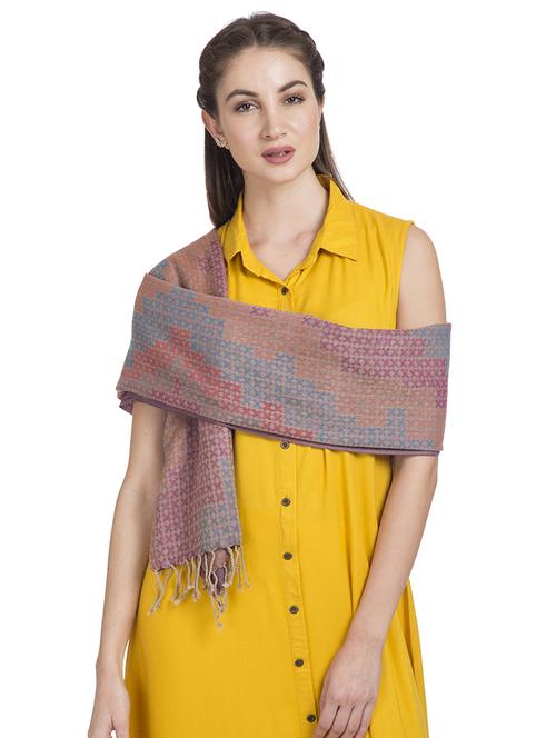 frayed hem abstract stole - 16612367 - Standard Image - 1
