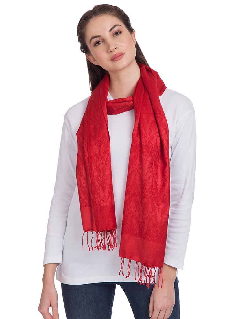 frayed hem jacquard stole - 16612368 - Zoom Image - 1