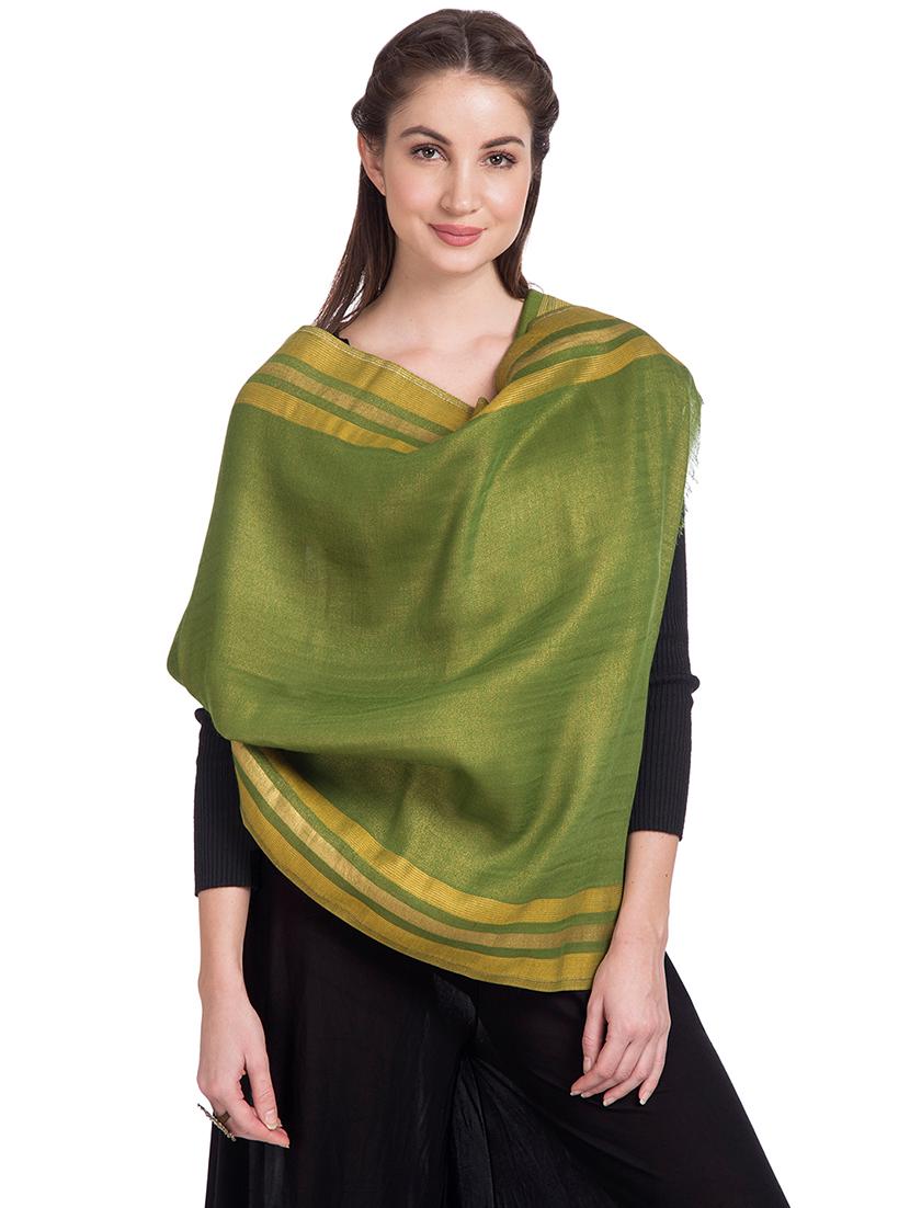frayed hem striped stole - 16612386 - Zoom Image - 2