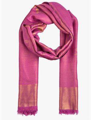 frayed hem zari stole - 16612389 - Standard Image - 3