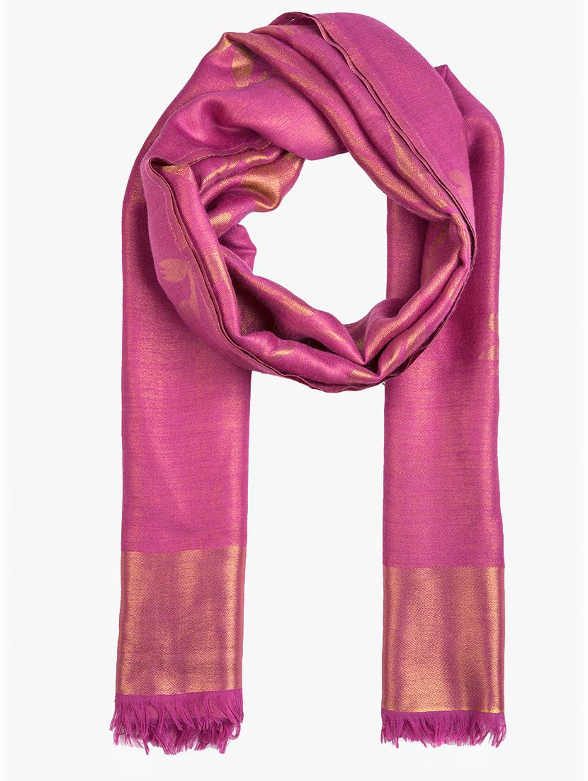 frayed hem zari stole - 16612389 - Zoom Image - 3