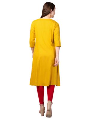 printed yoke straight kurta - 16612629 - Standard Image - 3