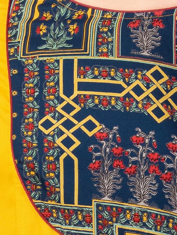 printed yoke straight kurta - 16612629 - Zoom Image - 4