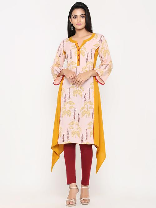 printed asymmetric kurta - 16613641 - Standard Image - 1