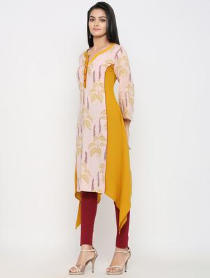 printed asymmetric kurta - 16613641 - Standard Image - 2