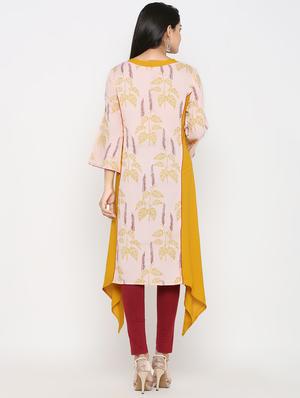printed asymmetric kurta - 16613641 - Standard Image - 3