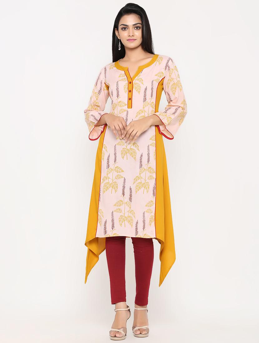 printed asymmetric kurta - 16613641 - Zoom Image - 1