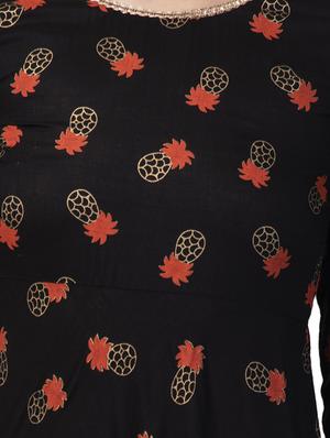 printed flared ethnic dress - 16613648 - Standard Image - 4