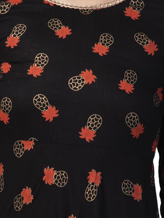 printed flared ethnic dress - 16613648 - Zoom Image - 4