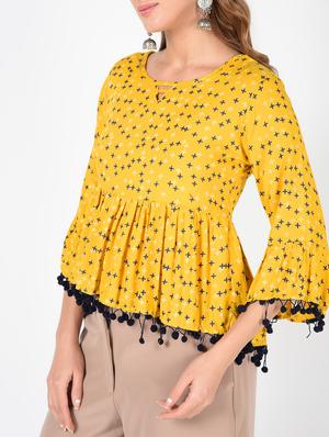 printed a-line kurti - 16613681 - Standard Image - 5
