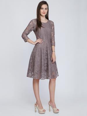 floral laced skater dress - 16613814 - Standard Image - 2