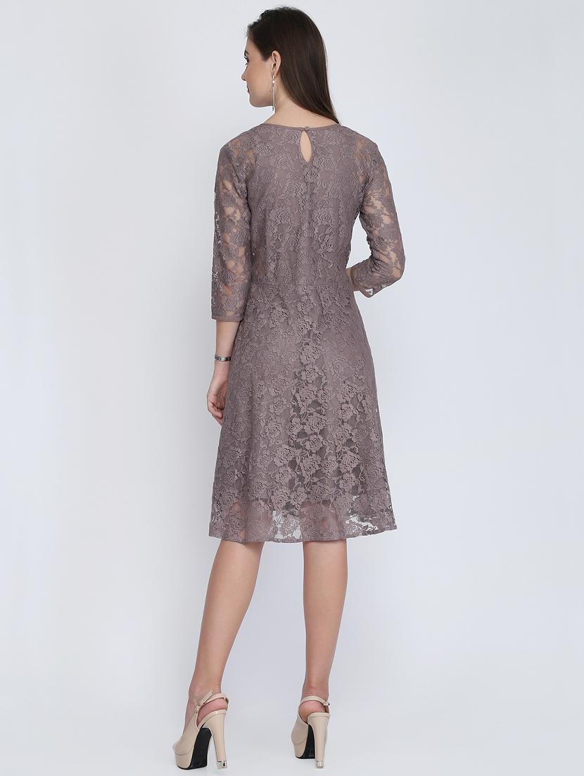 floral laced skater dress - 16613814 - Zoom Image - 3