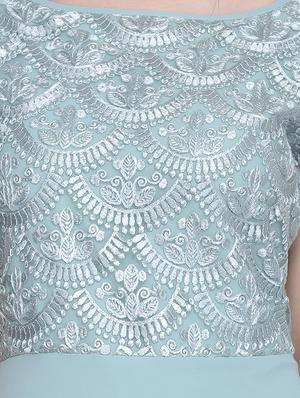 boat neck embroidered maxi gown - 16613822 - Standard Image - 4