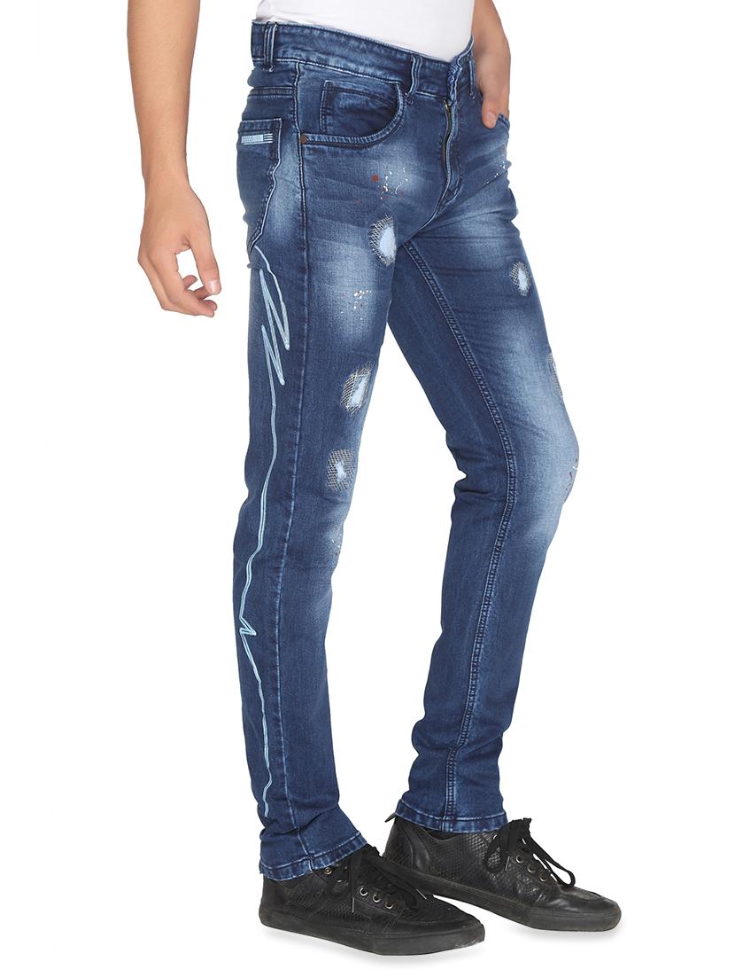 blue heavy washed jeans - 16613996 - Zoom Image - 2