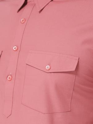 pink solid pathani kurta - 16614048 - Standard Image - 4