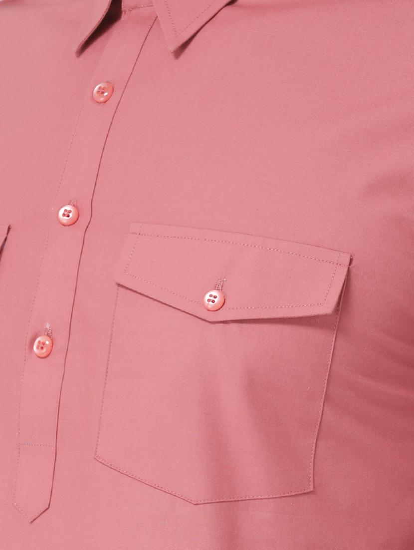 pink solid pathani kurta - 16614048 - Zoom Image - 4