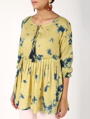 shibori flared kurti - 16614299 - Standard Image - 5